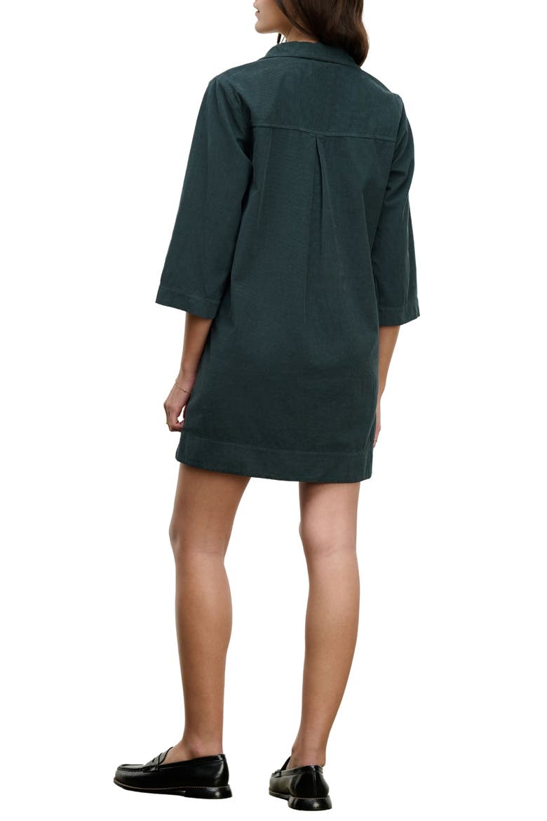 Elke Corduroy Shift Dress, Alternate, color, MALLARD BU