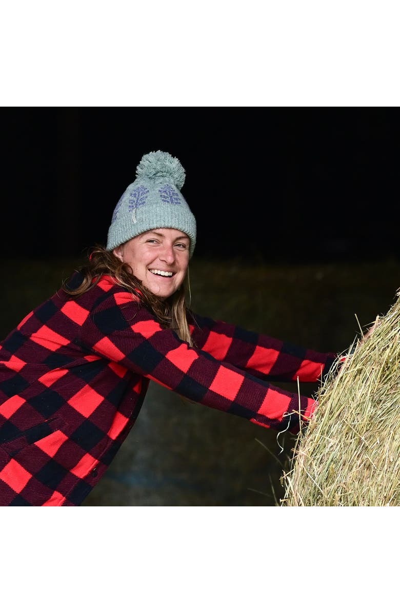 Turtle Fur Freya Pom Beanie, Alternate, color, Dusk