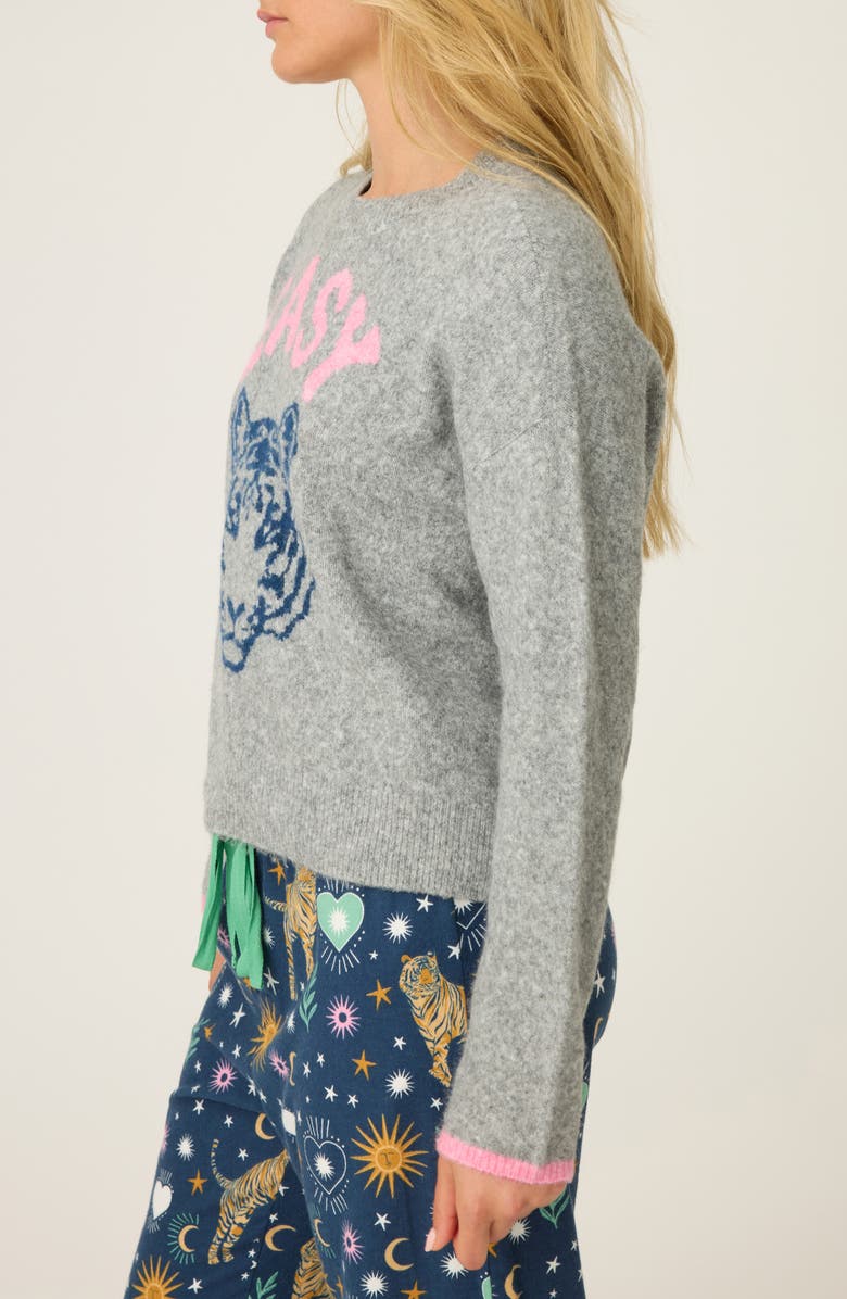 PJ Salvage Oversize Lounge Sweater, Alternate, color, Heather Grey