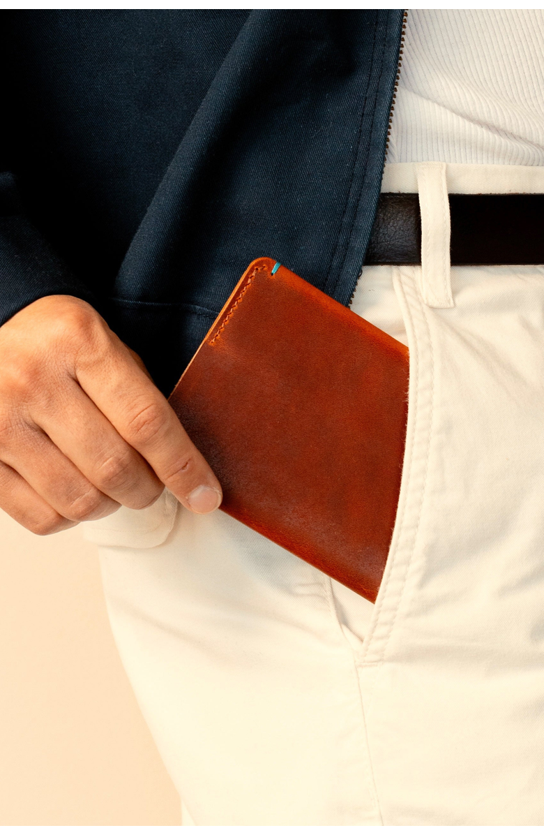 Bluebonnet The Companion Horween Leather Pocket Journal, Alternate, color, English Tan