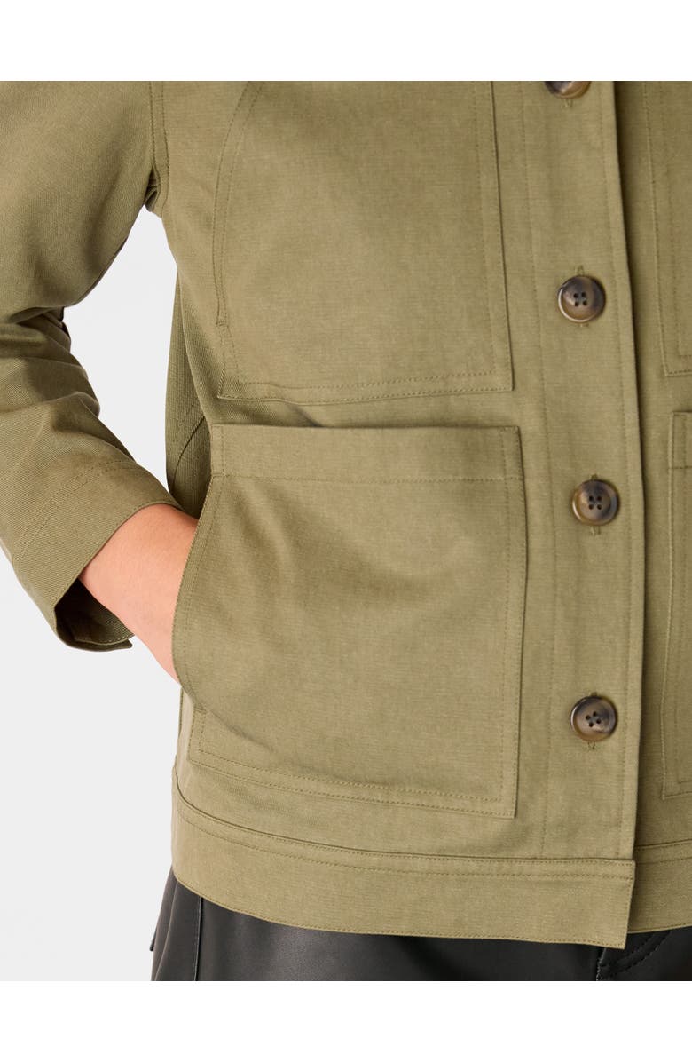 Whistles Mia Pocket Detail Jacket, Alternate, color, Khaki