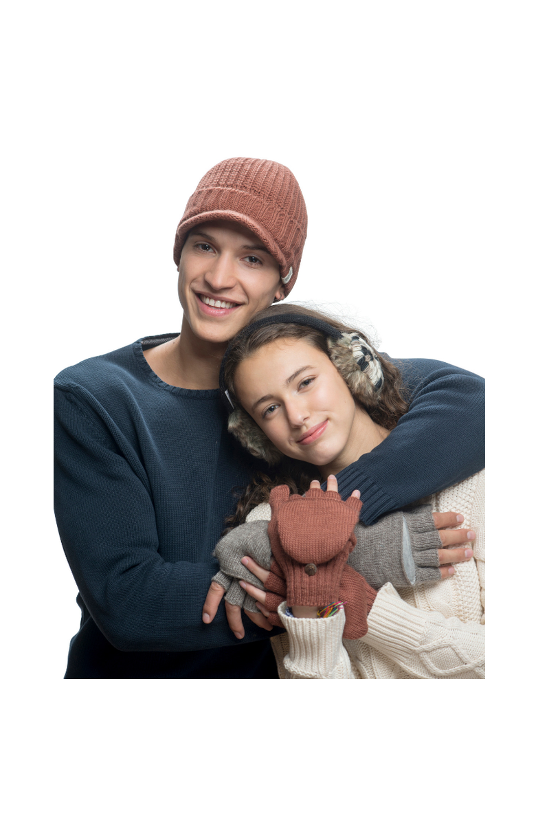 Nirvanna Designs Bryant Fingerless Gloves w/ Flap, Alternate, color, Linen