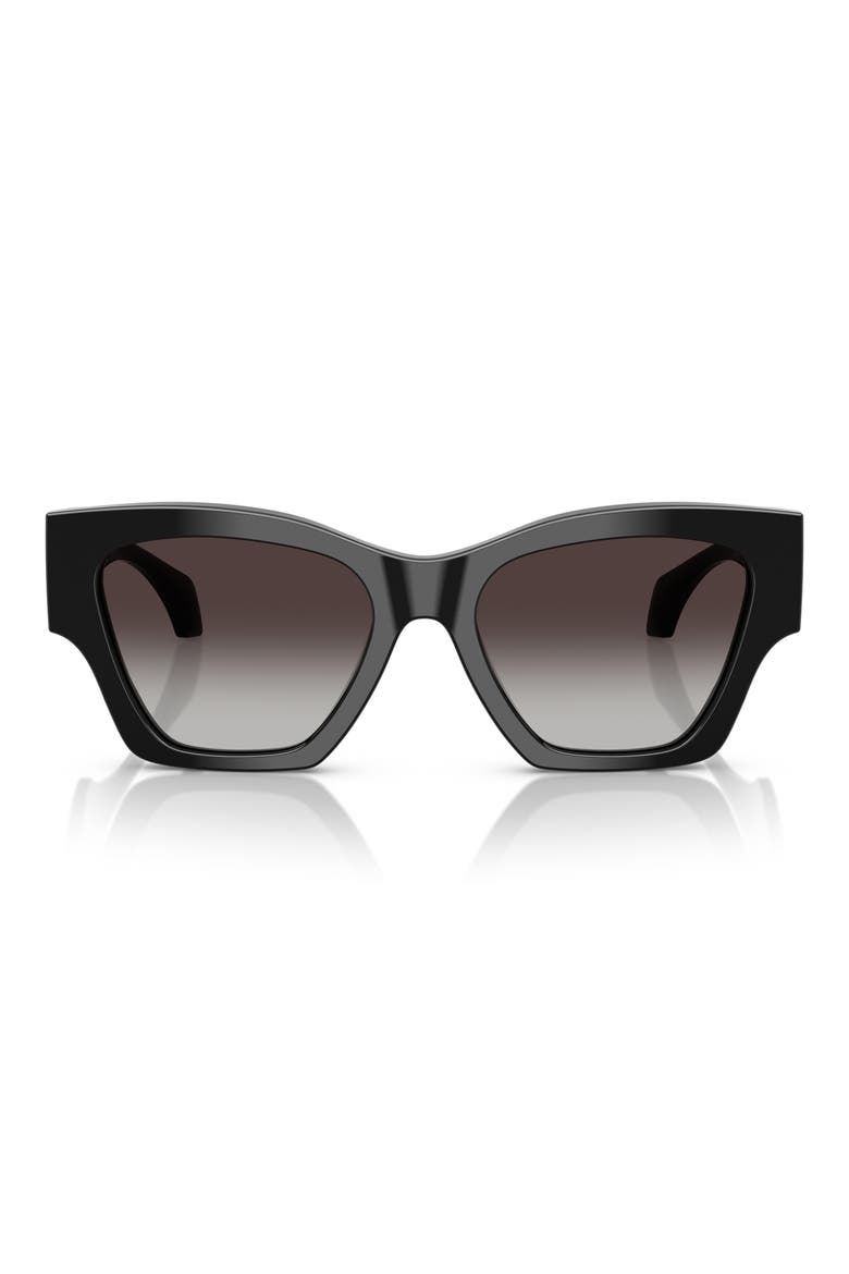 53mm Gradient Square Sunglasses, Main, color, BLACK / GREY GRADIENT