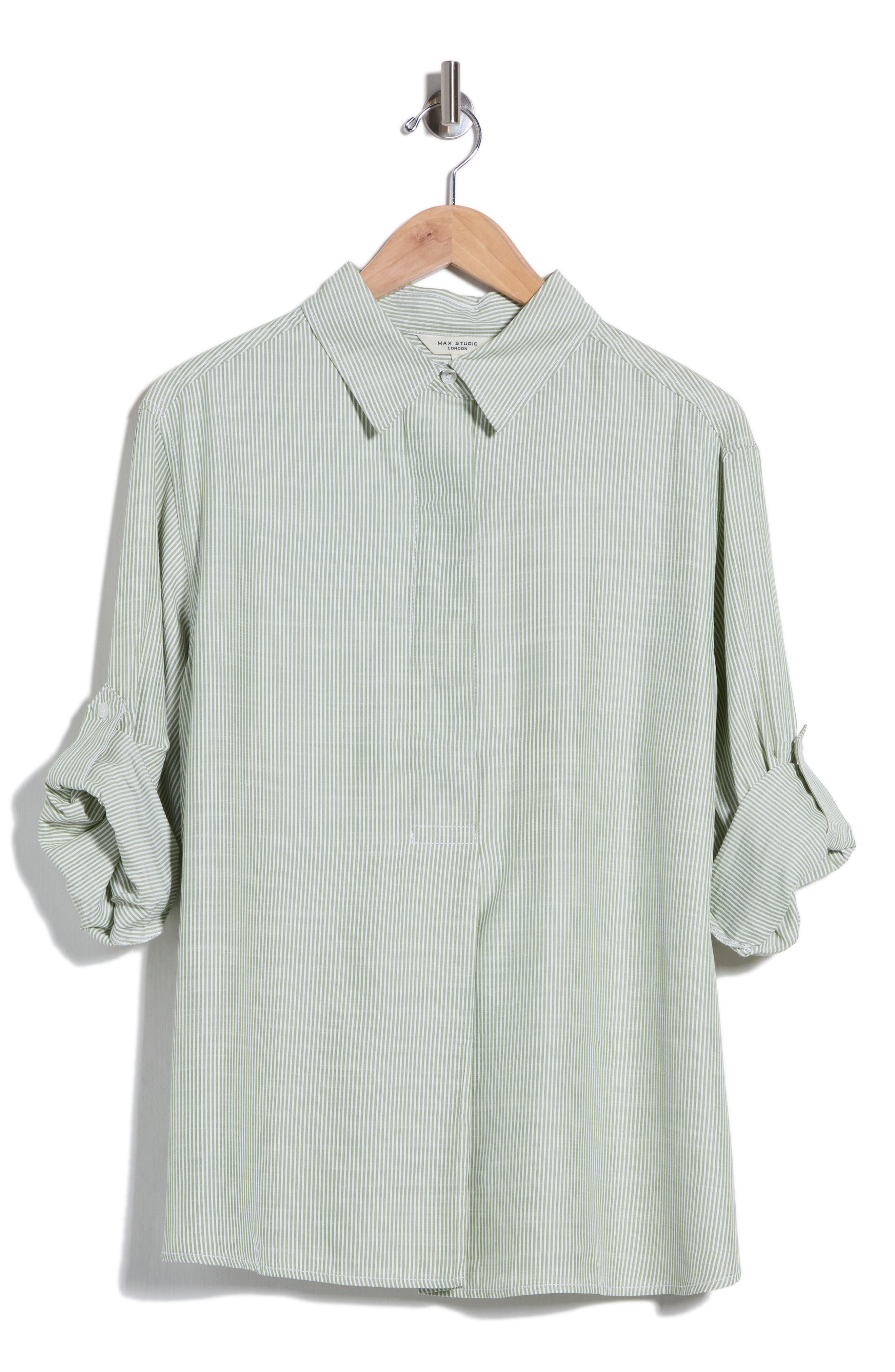 GREEN/ OFF WHITE MINI STRIPE