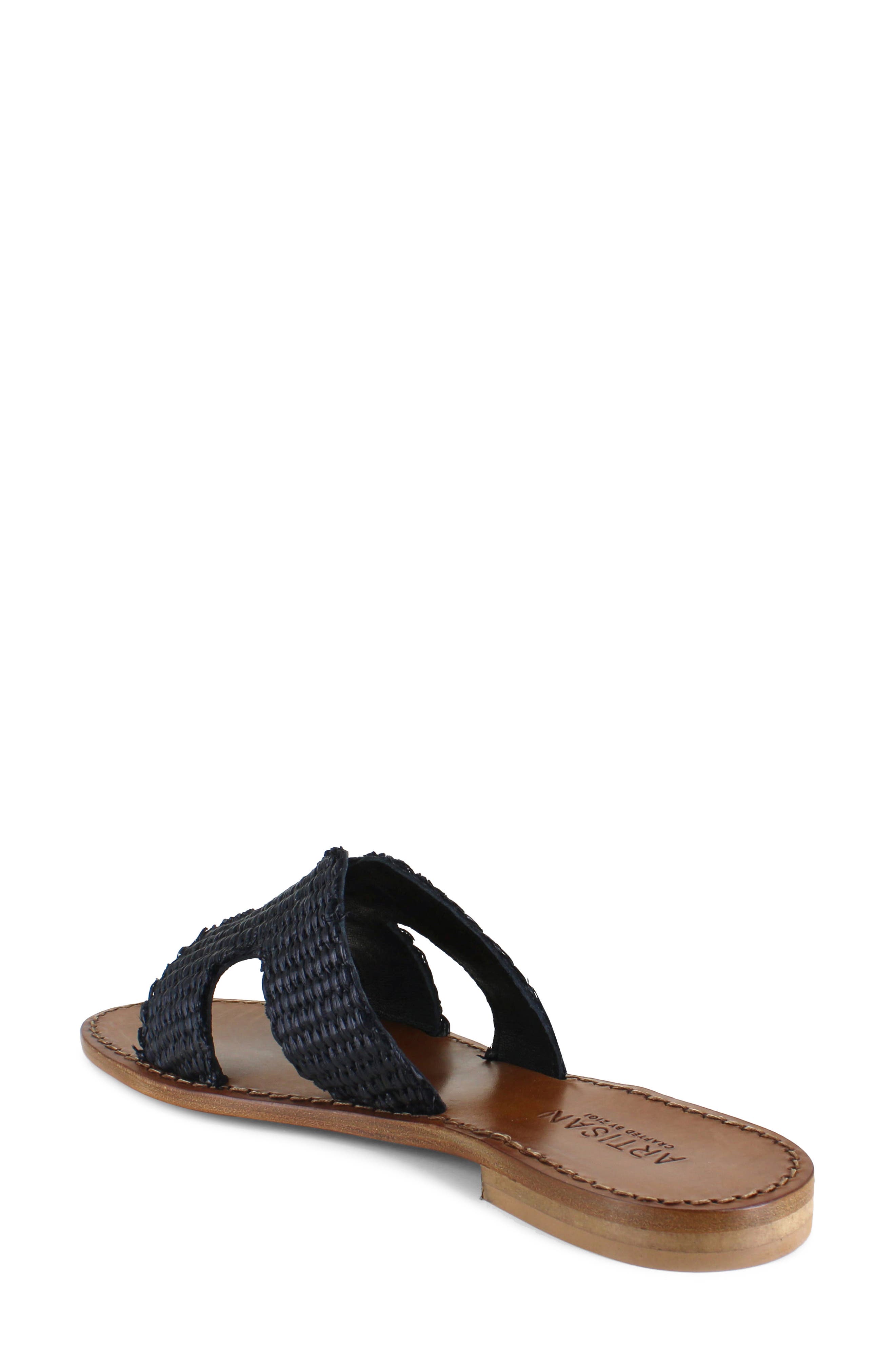 Artisan Crafted By Zigi Fenka Water Resistant Leather Sandal, Alternate, color, Black