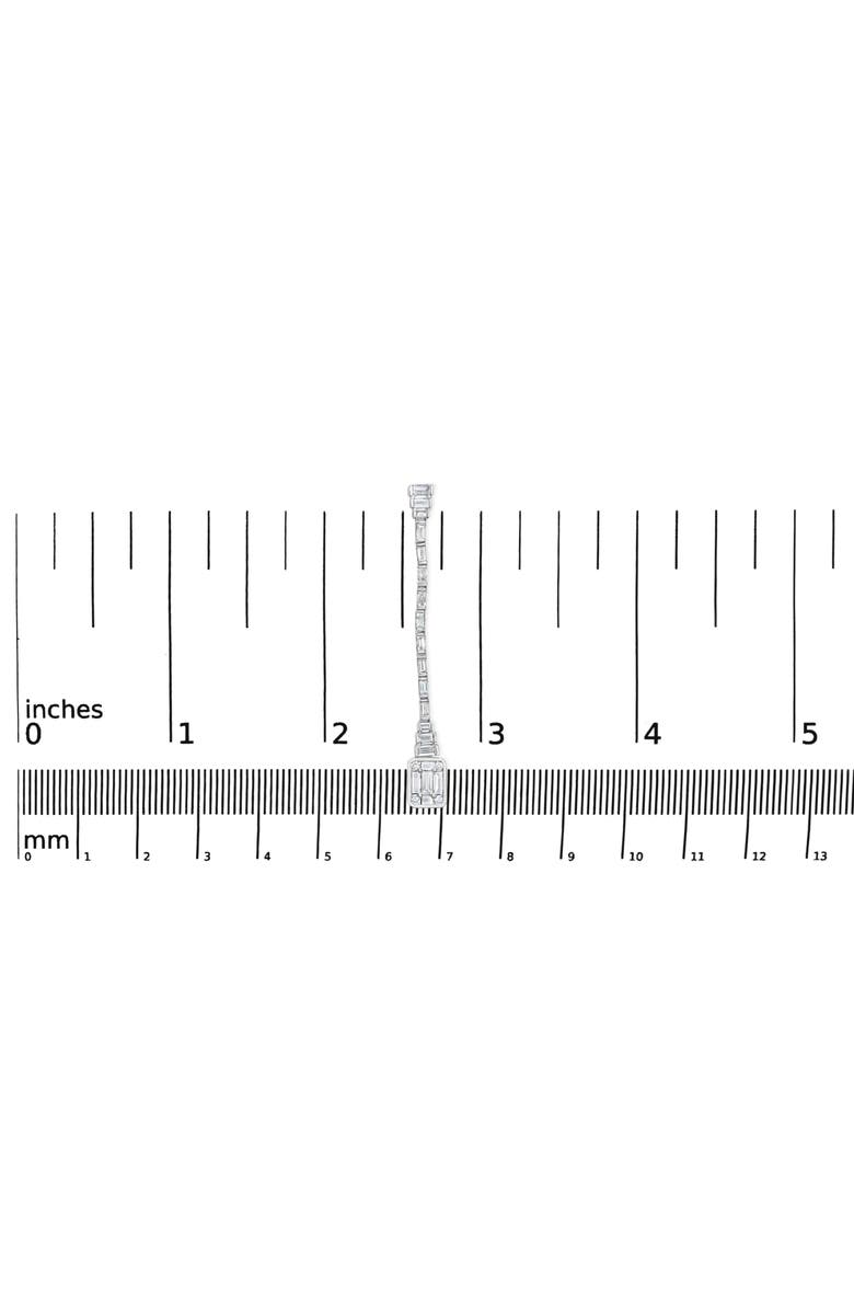 Haus of Brilliance 14K White Gold 1 1/2 Ct Diamond Composite Mosaic Drop Earrings, Alternate, color, White