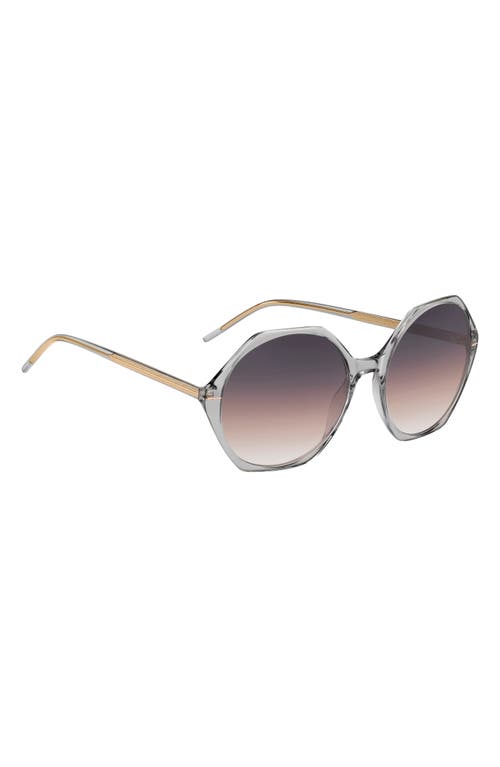 Hugo Boss Boss 56mm Geometric Sunglasses In Gray