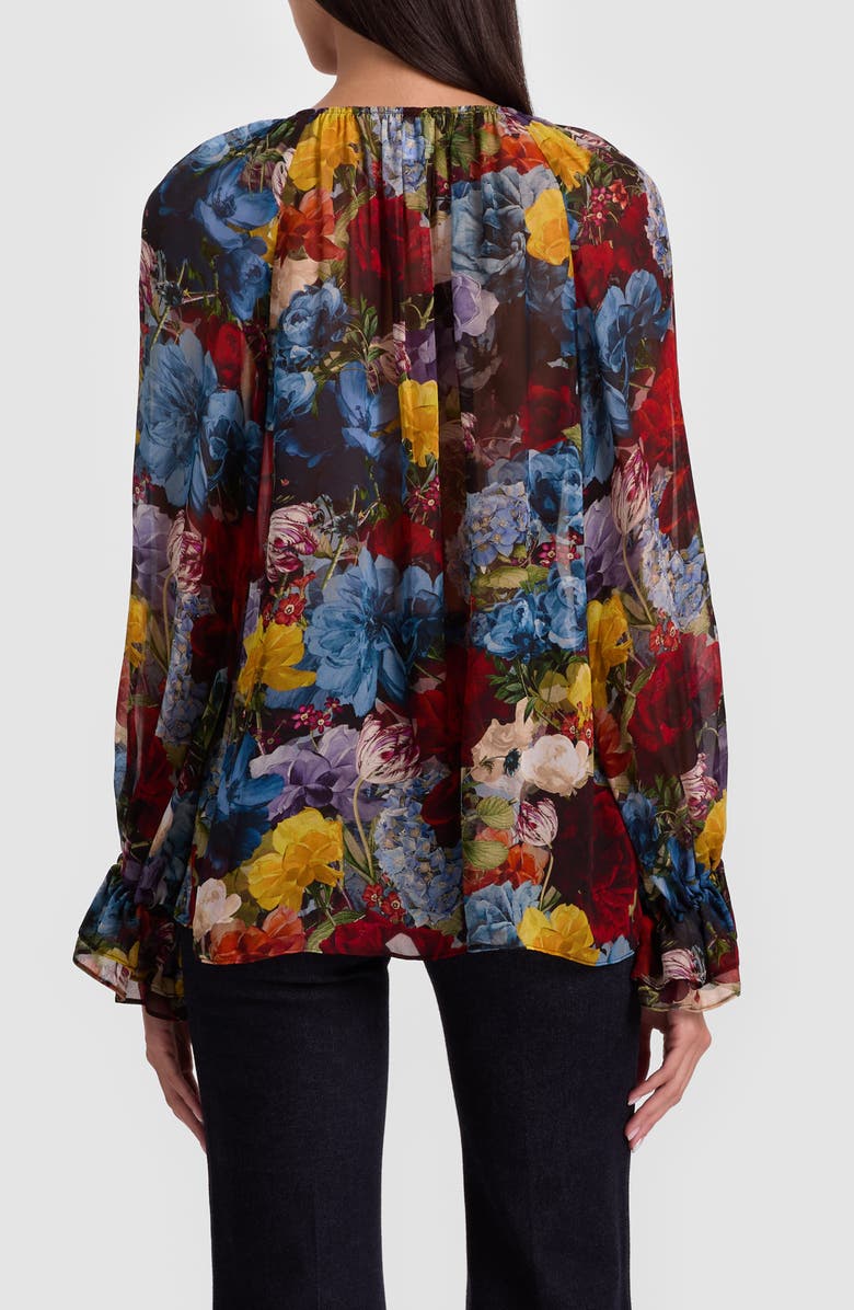 Alice + Olivia Josephine Floral Georgette Top, Alternate, color, Flourish Sm