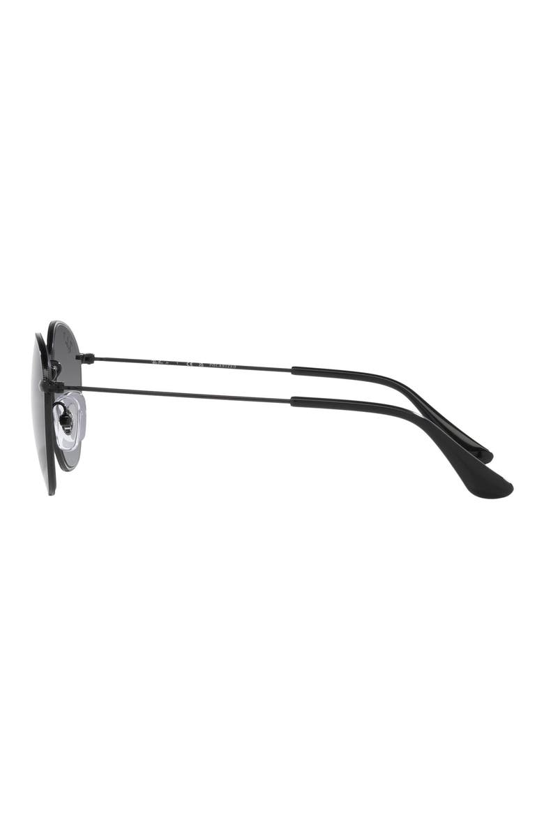 Kids' Rob Junior 48mm Round Sunglasses, Alternate, color, BLACK