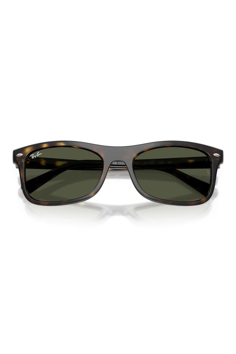 54mm Square Sunglasses, Alternate, color, HAVANA / GREEN