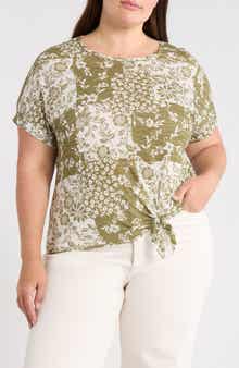 Lucky Brand Short Sleeve Side Tie T-Shirt