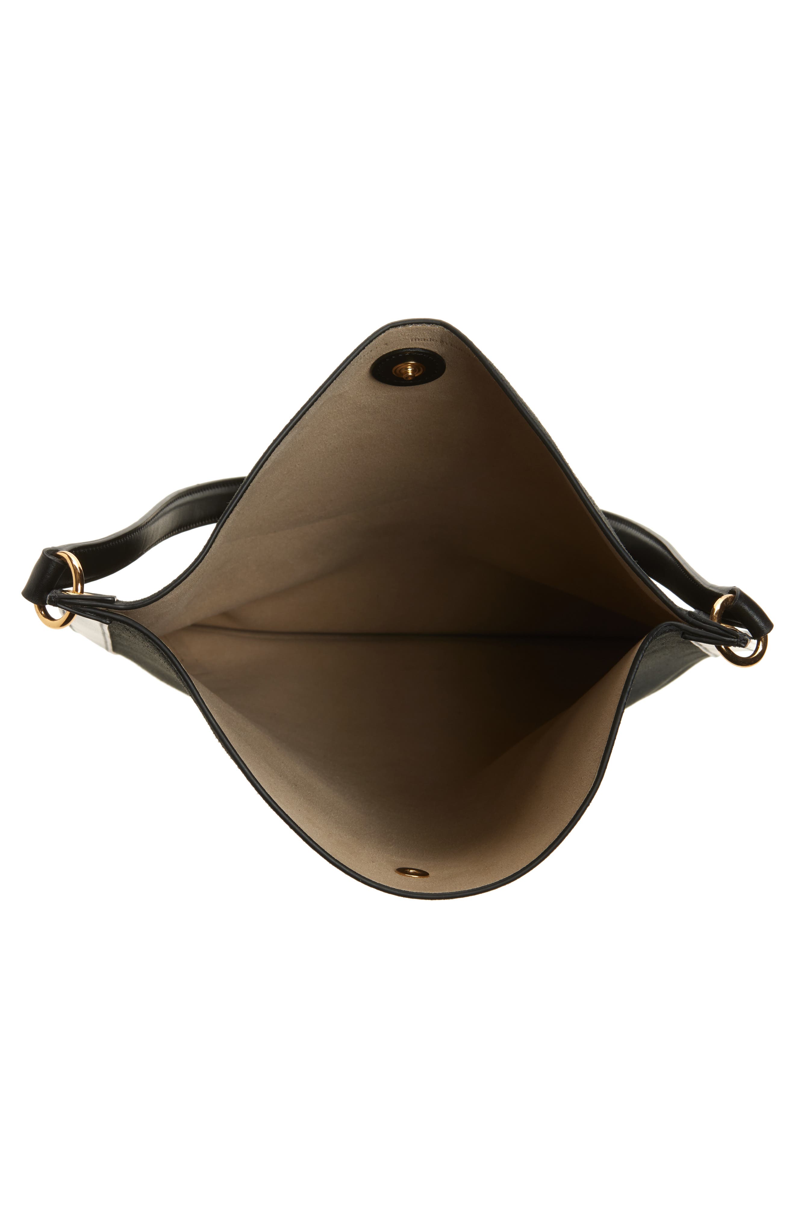 Wandler Penny Tote Bag, Alternate, color, Black Suede/ Black 3298