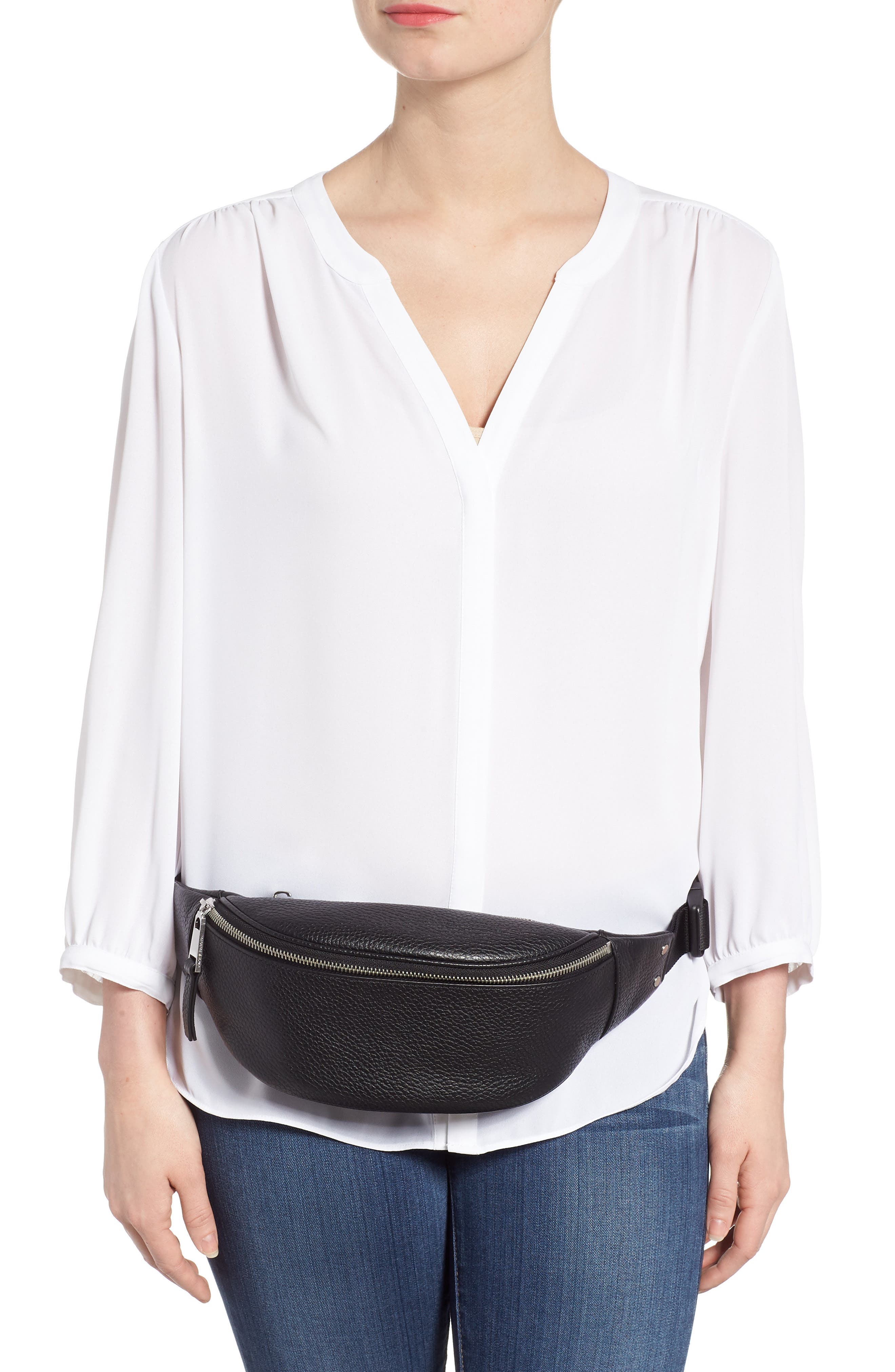 Treasure & Bond Mason Pebbled Leather Belt Bag, Alternate, color, 