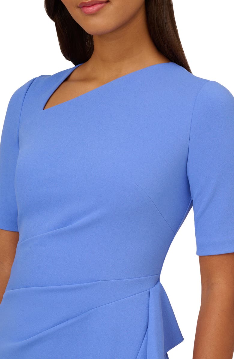 Adrianna Papell Draped Stretch Crepe Sheath Dress, Alternate, color, 