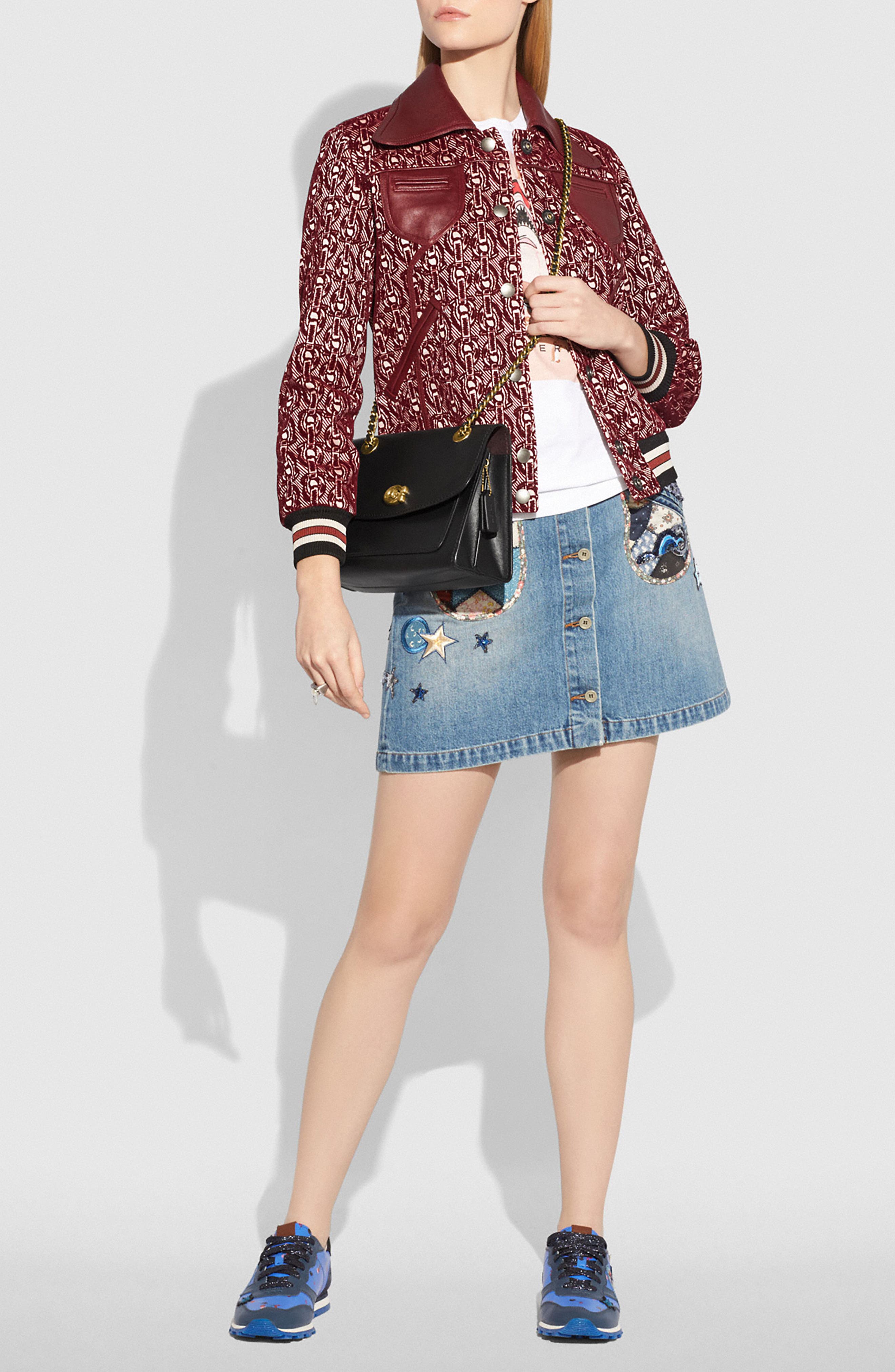 COACH Parker Leather Shoulder Bag, Alternate, color, 