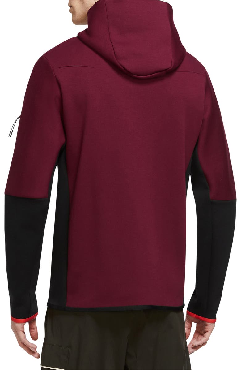 Nike Sportswear Tech Fleece Zip Hoodie, Alternate, color, Dark Beetroot/ Black/ Phantom