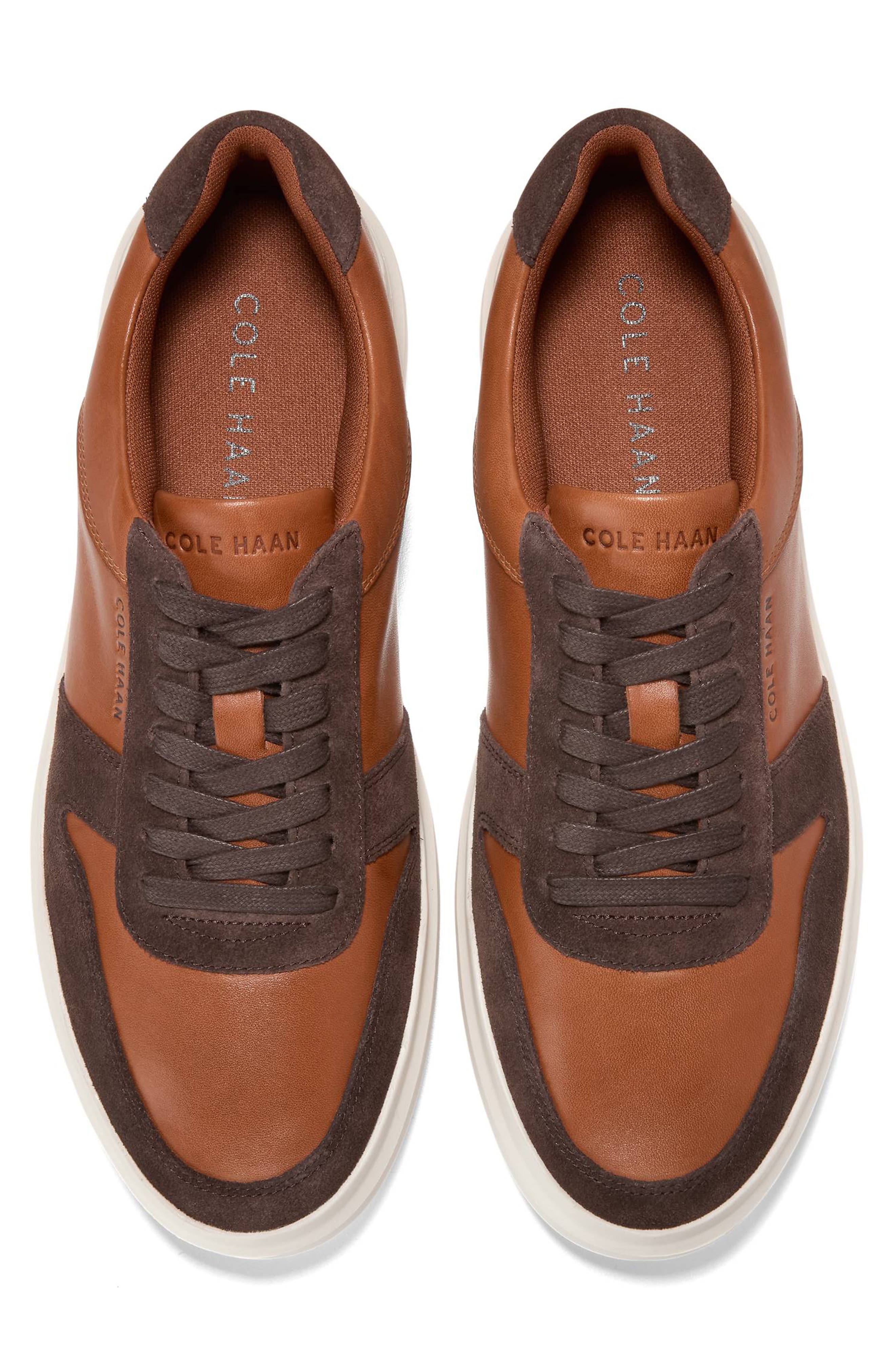 Cole Haan Grand Crosscourt Premier Sneaker, Alternate, color, Dark Coffee/ Dark Roast