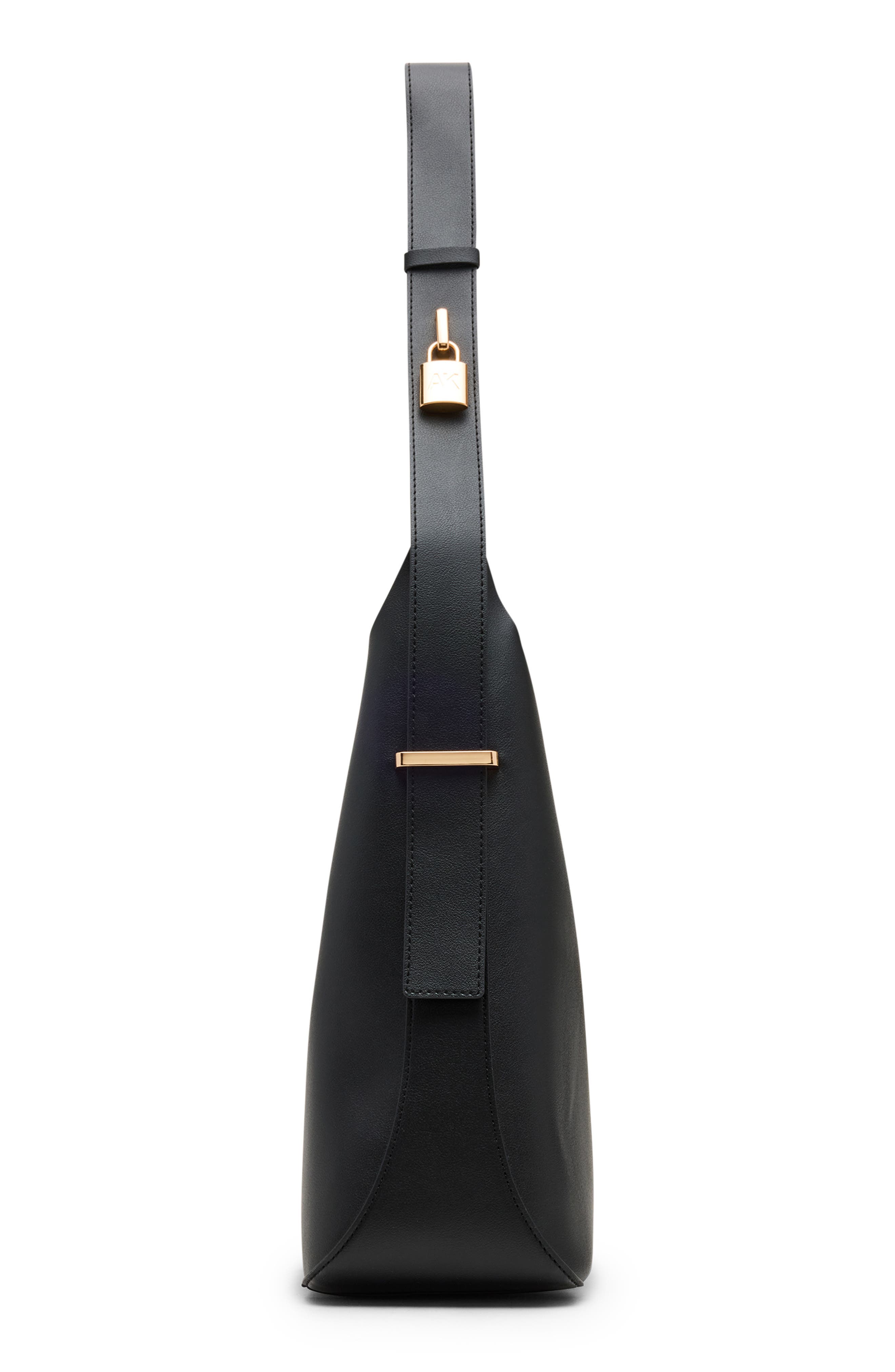 Anne Klein Shoulder Bag with Pouch, Alternate, color, Black