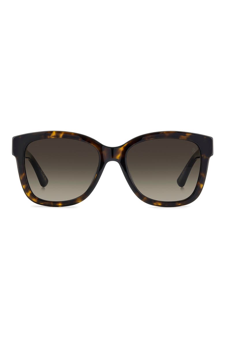 53mm Gradient Square Sunglasses, Main, color, HAVANA/ BROWN