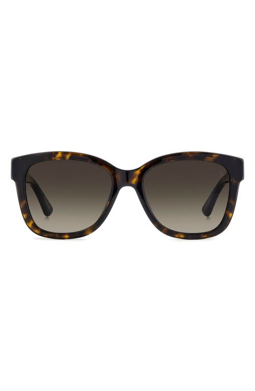 Stuart Weitzman 53mm Gradient Square Sunglasses In Brown