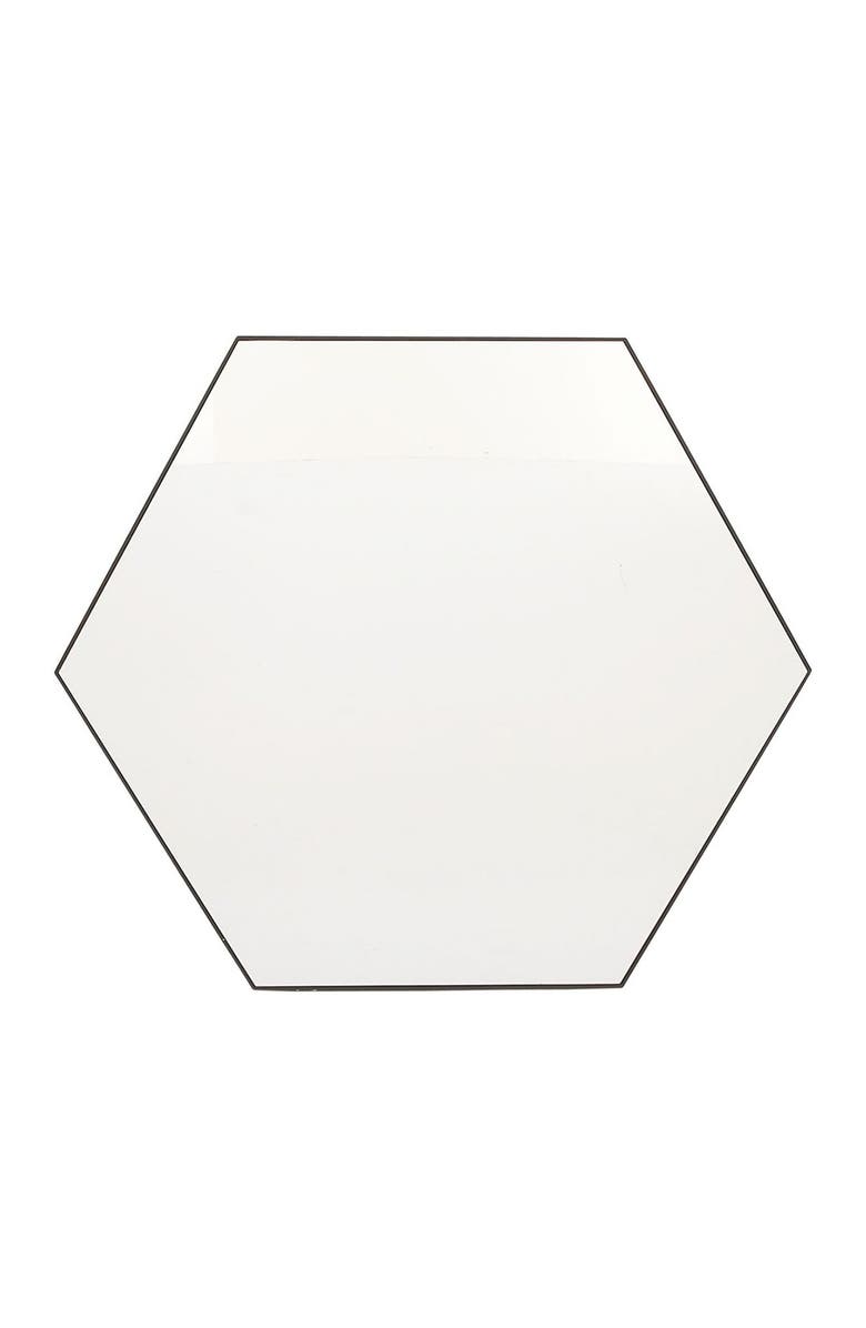 VIVIAN LUNE HOME Wood Hexagon Wall Mirror, Main, color, 