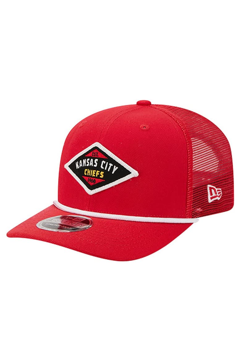 Men's New Era  Red Kansas City Chiefs Team 9SEVENTY Adjustable Hat, Main, color, Red