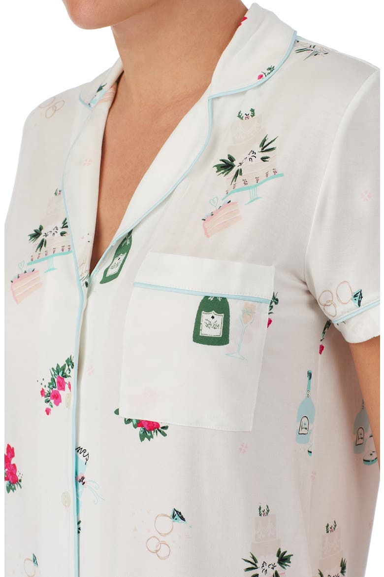 print short pajamas, Alternate, color, WHITE