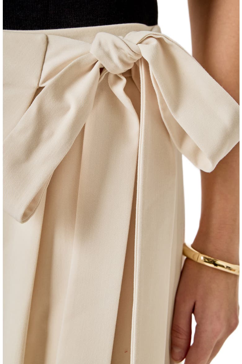 Faux Wrap Wide Leg Pants, Alternate, color, IVORY