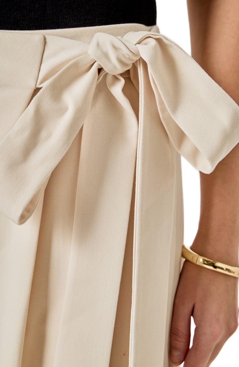 Endless Rose Faux Wrap Wide Leg Pants, Alternate, color, Ivory
