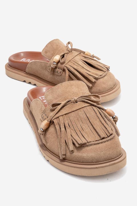 Carol Tassel Leather Mule