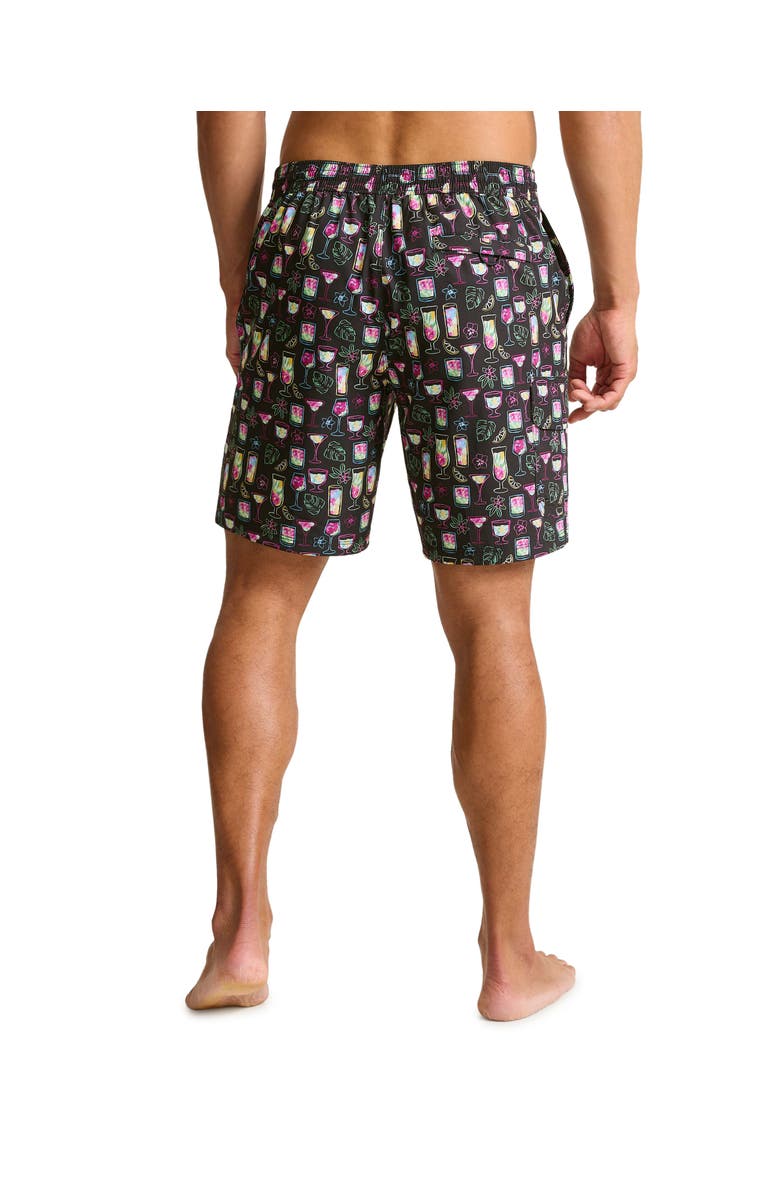 Tommy Bahama Baja Colada Sunrise Swim Trunks, Alternate, color, Jet Black