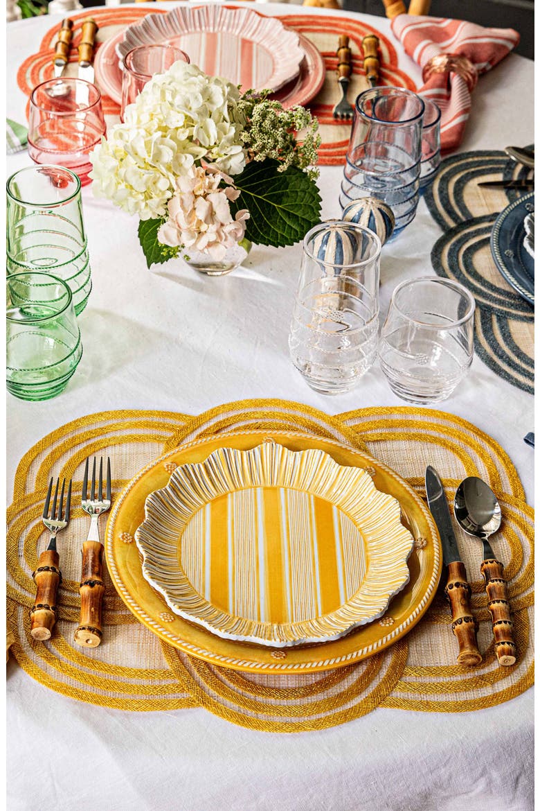 Berry & Thread Set of 4 Melamine Dinner Plates, Alternate, color, SUNSHINE