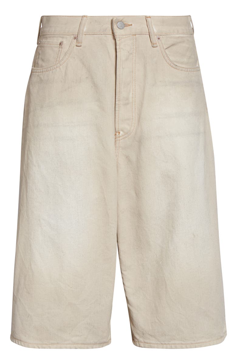 Acne Studios Baggy Denim Shorts, Alternate, color, Sand Beige