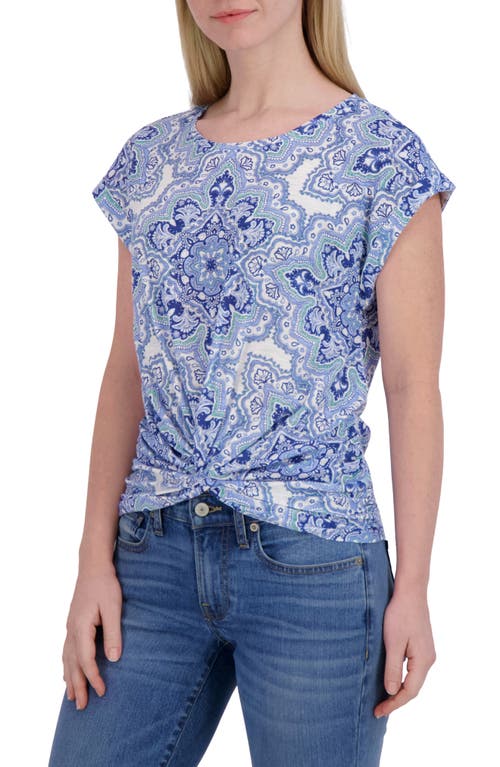 LUCKY BRAND LUCKY BRAND MEDALLION PRINT COTTON & MODAL CREWNECK T-SHIRT