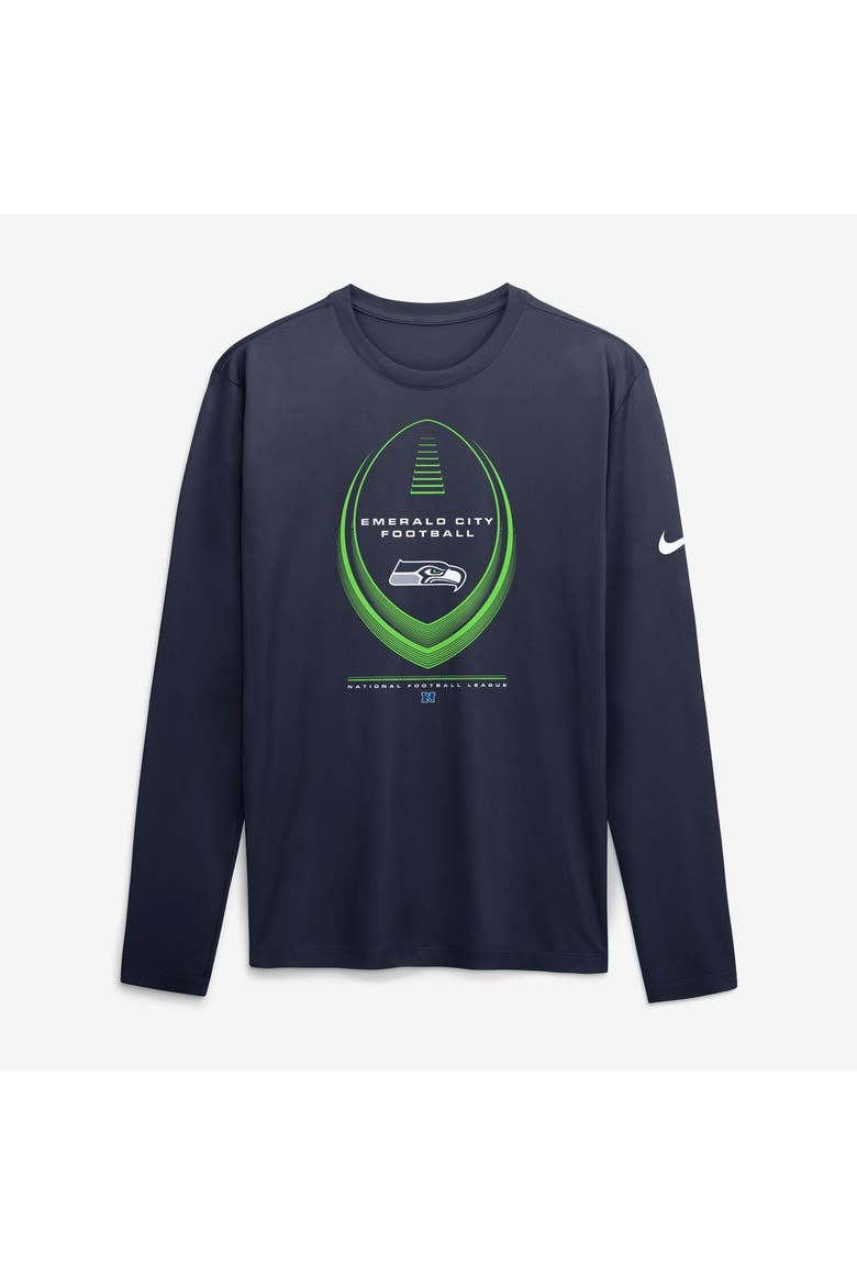 Men's Nike College Navy Seattle Seahawks Legend Icon Dri-FIT Long Sleeve T-Shirt, Alternate, color, College Navy