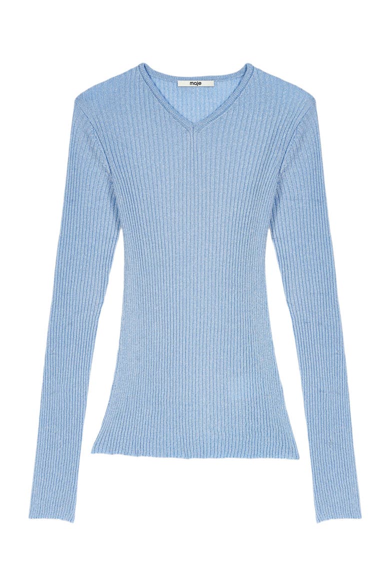 Lurex knit sweater, Alternate, color, Blue sky
