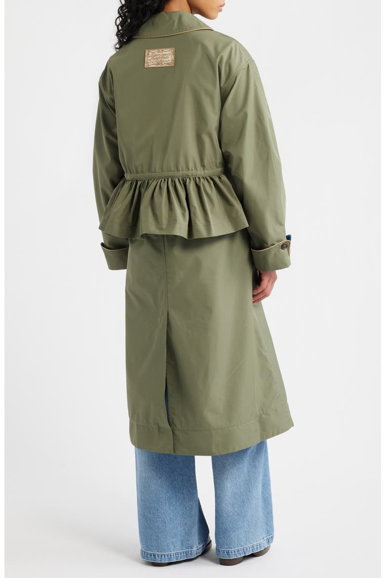 Myrtle Water Repellent Convertible Trench Coat, Alternate, color, SAGE