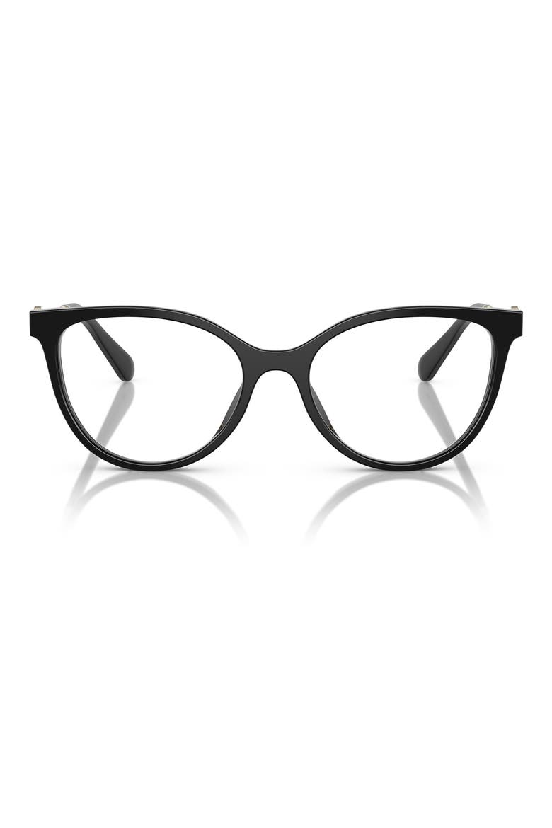 53mm Cat Eye Optical Glasses, Main, color, BLACK
