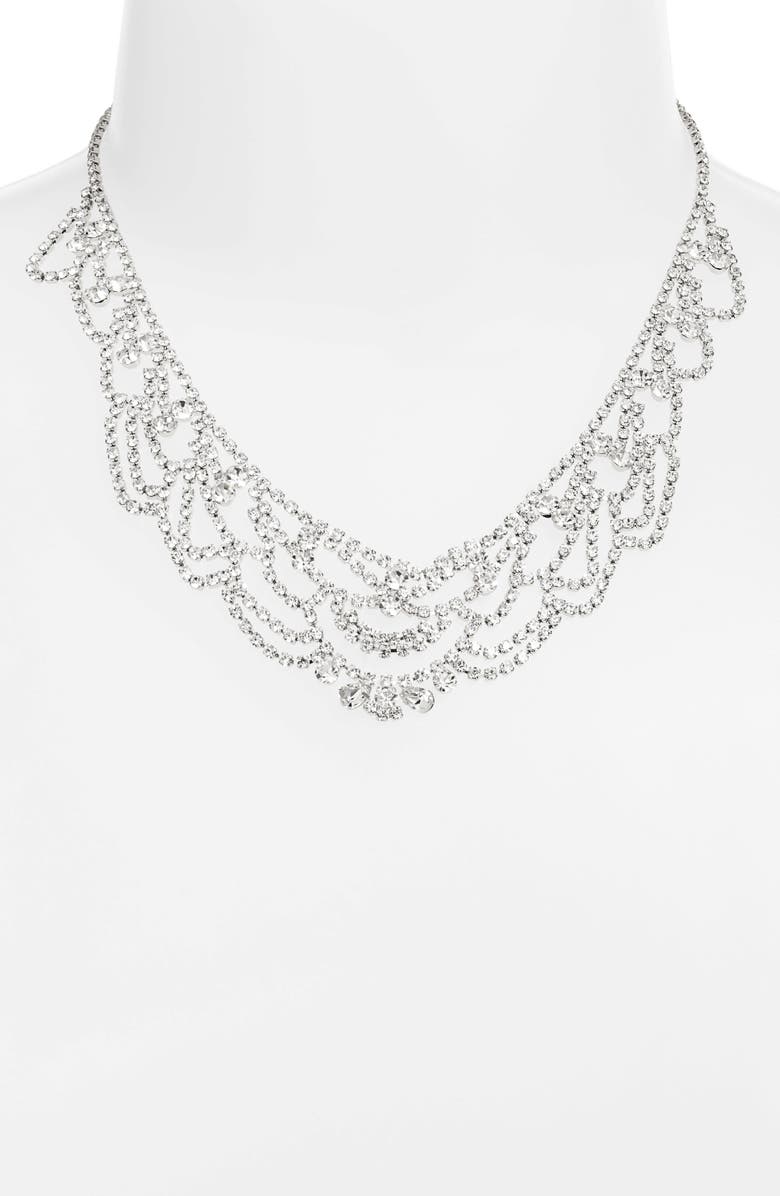 CRISTABELLE Multi Stone Bib Necklace, Alternate, color,