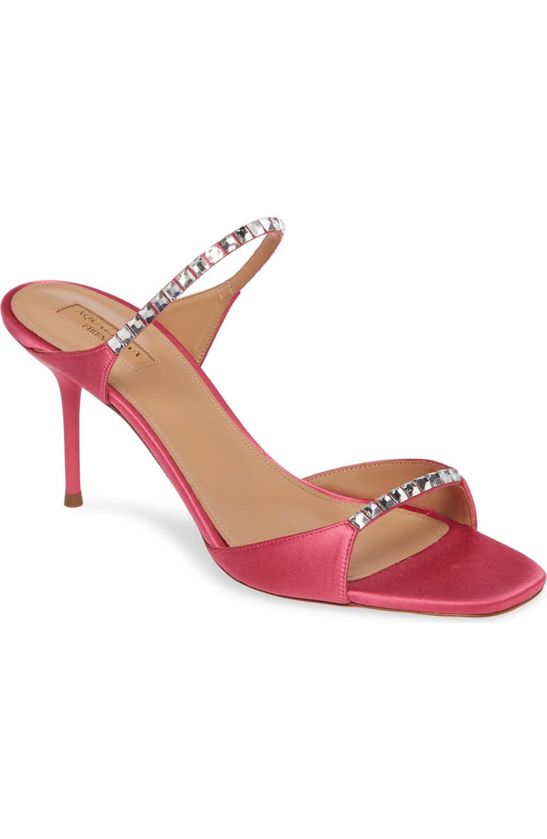 Aquazzura Diamante Two Strap Slide Sandal, Main, color,