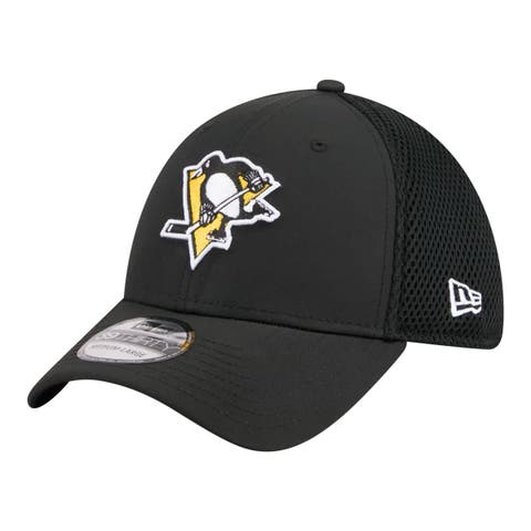 Men's New Era  Black Pittsburgh Penguins Logo 39THIRTY Flex Hat