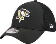 New Era Men's New Era Black Pittsburgh Penguins Logo 39THIRTY Flex Hat