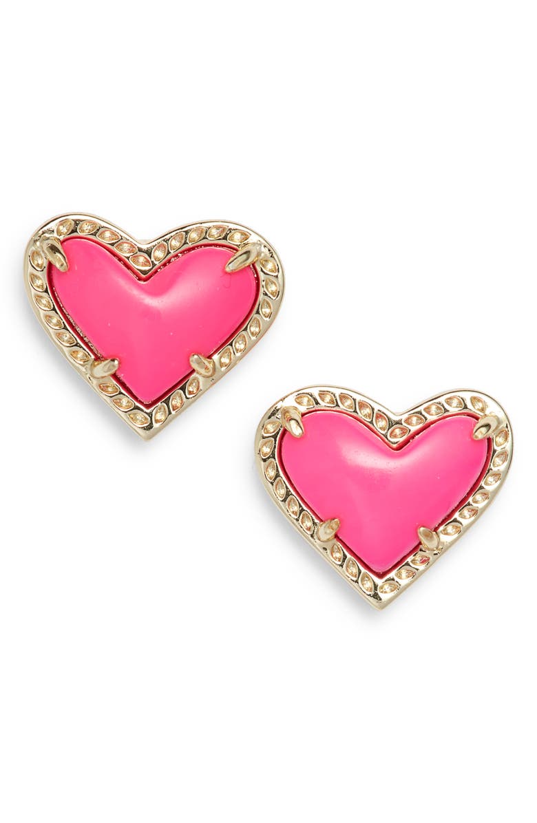 Kendra Scott Ari Heart Stud Earrings, Main, color, 