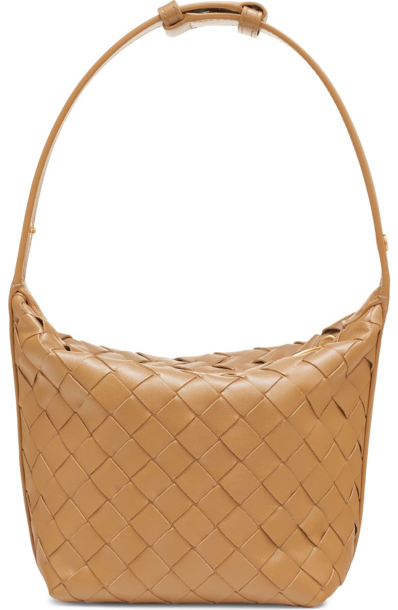 Bottega Veneta Candy Wallace Intrecciato Handheld Pouch, Alternate, color, Dark Praline-Gold