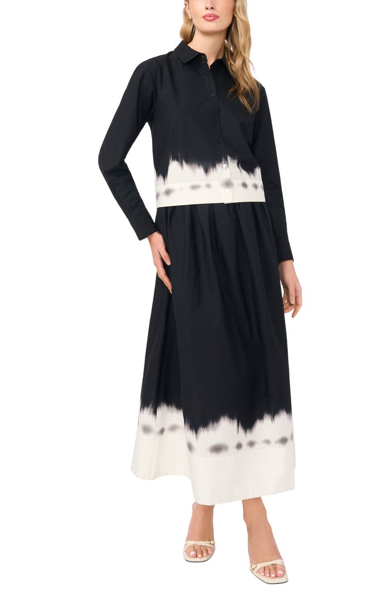 Halogen<sup>®</sup> Cropped Button Up Top, Alternate, color, Rich Black