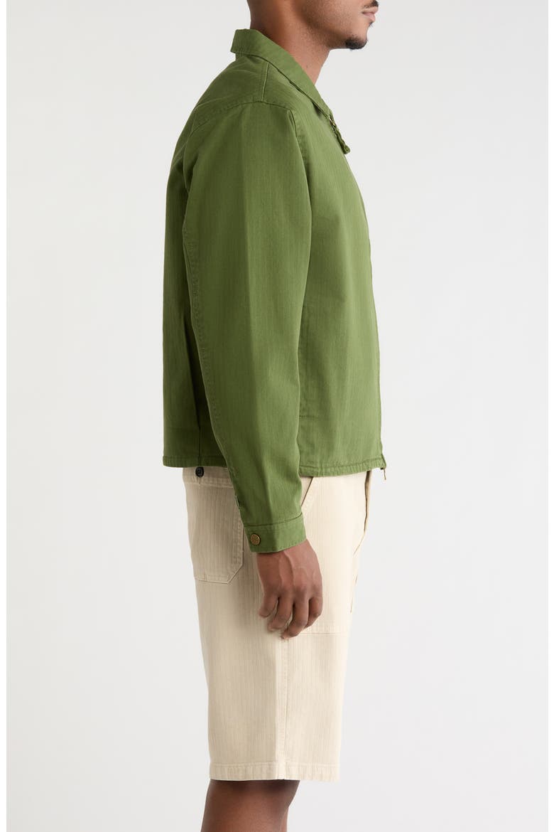 Herringbone Cotton Jacket, Alternate, color, GREEN BALSAM