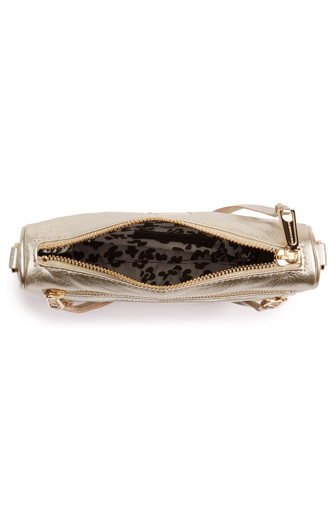 'Mini 5 Zip' Crossbody Bag, Alternate, color, PEWTER/ LIGHT GOLD
