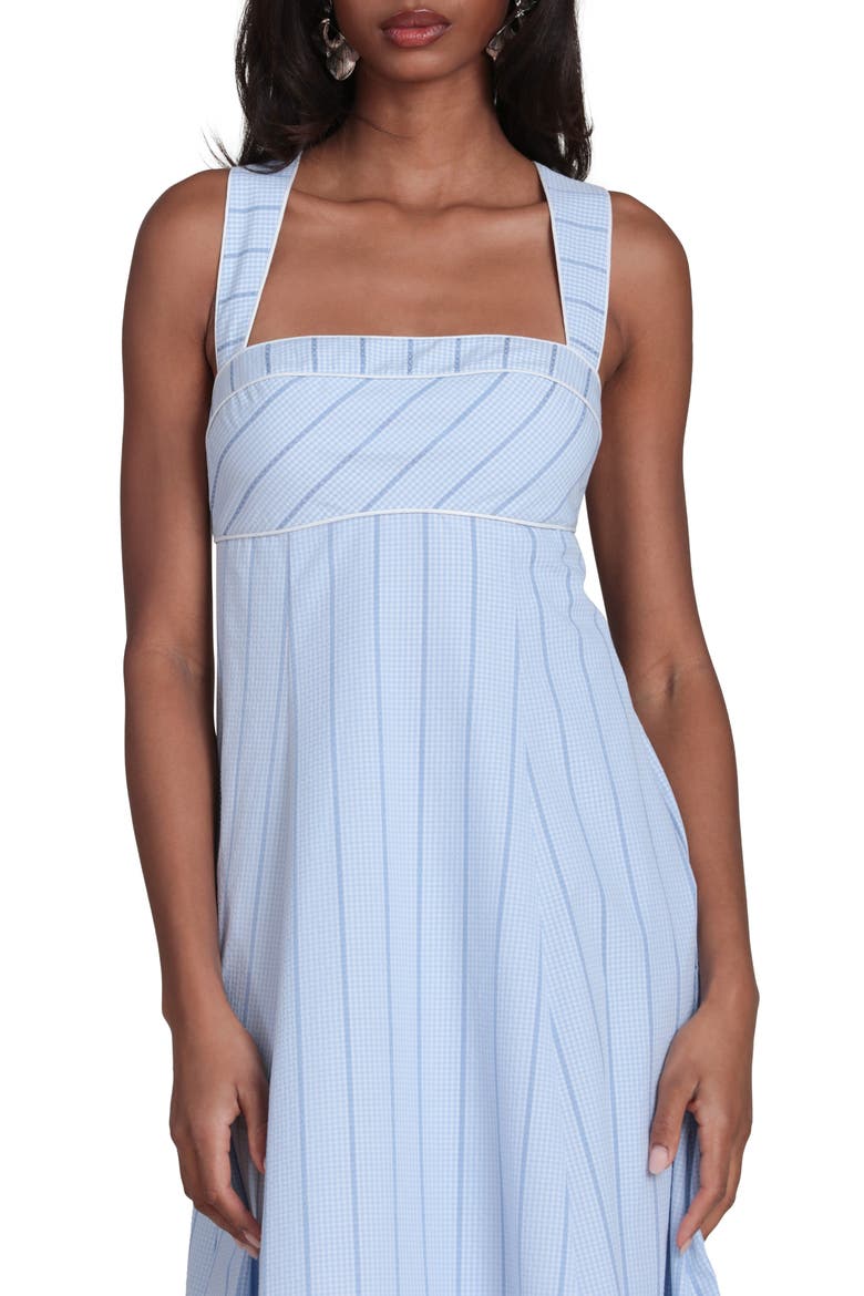 Stripe Sleeveless Midi Dress, Alternate, color, BLUE STRIPE