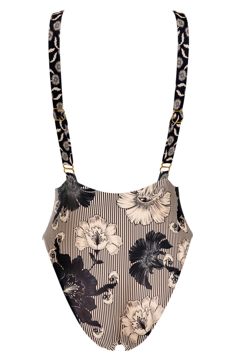 Agua Bendita Domenica One-Piece Swimsuit, Alternate, color, Blue Multi