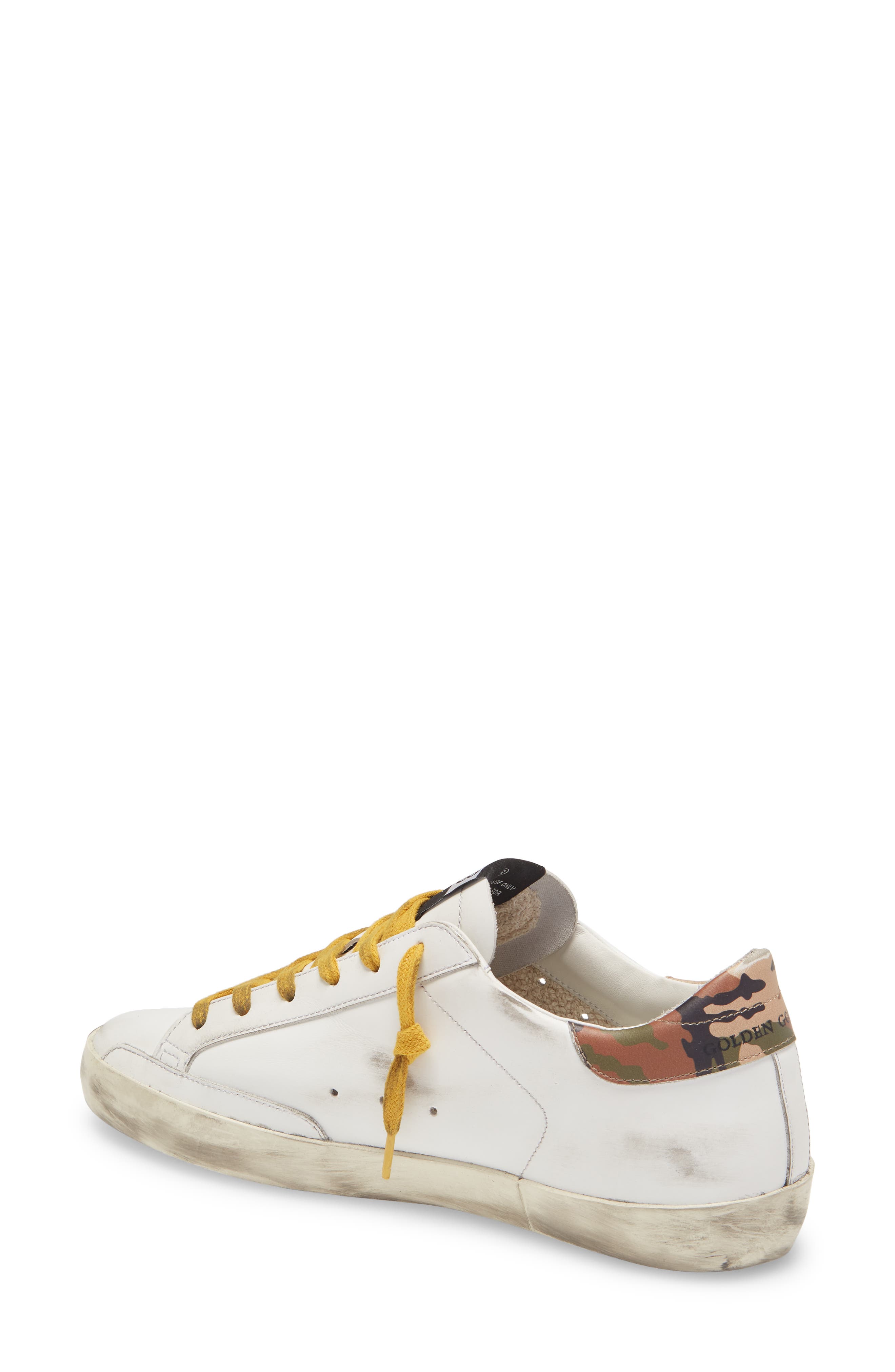 Super-Star Low Top Sneaker (Nordstrom Exclusive), Alternate, color, WHITE/ BLACK/ GREEN